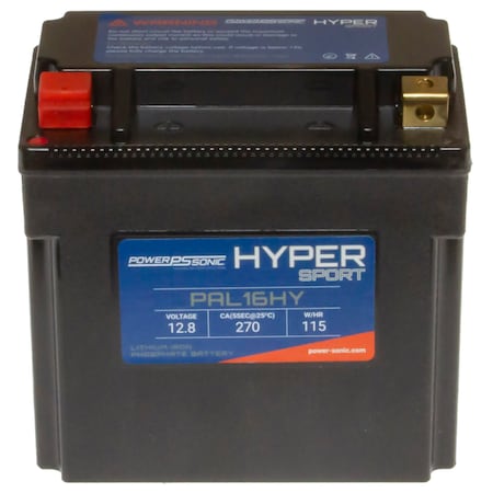 Power Sonic PAL16HY Lithium Powersport Battery PAL16HY